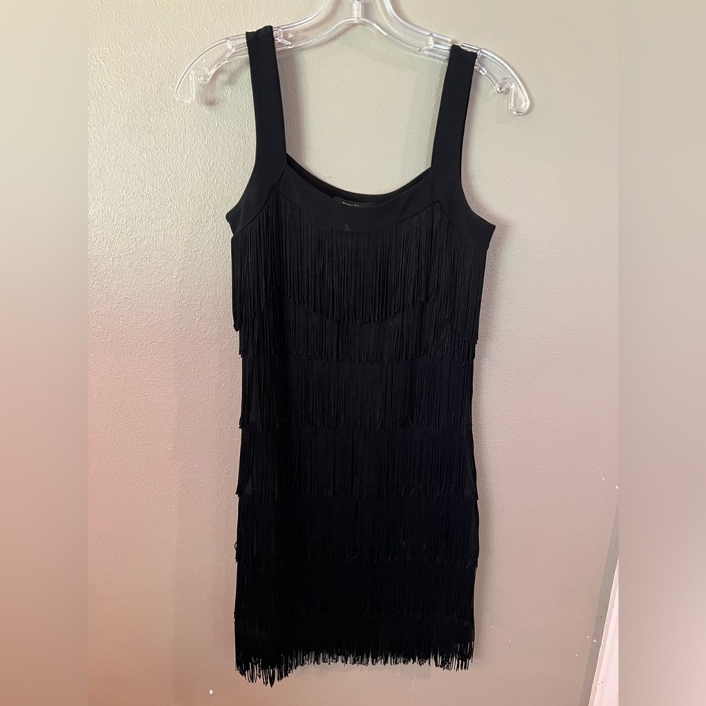 White House black market fringe dress